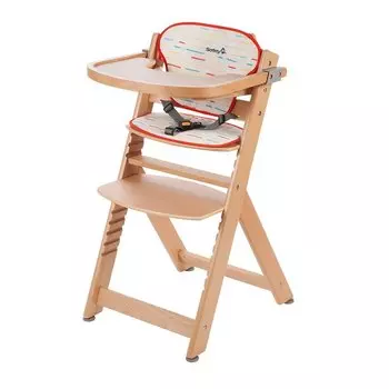 Стульчик для кормления Safety 1st Timba with Tray and Cushion, мягкий вкладыш цвет Natural Wood