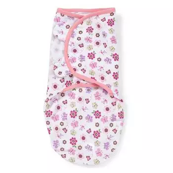 Summer Infant Конверт на липучке Swaddleme, размер S/M, розовые бабочки