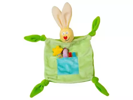 Taf Toys Платочек-игрушка "Кролик", зеленый
