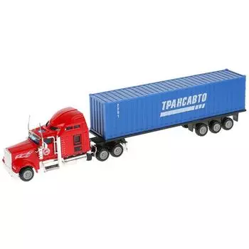 ТЕХНОПАРК Машинка Тягач с прицепом, 27 см