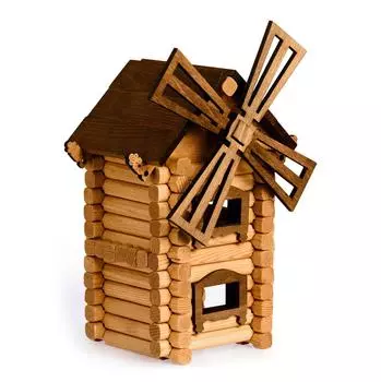 ТОМИК Деревянный конструктор "Мельница", 82 детали