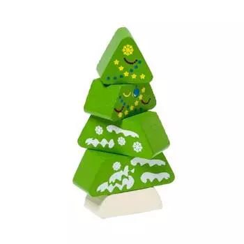 ТОМИК Пирамидка безосевая "Елочка", 5 деталей