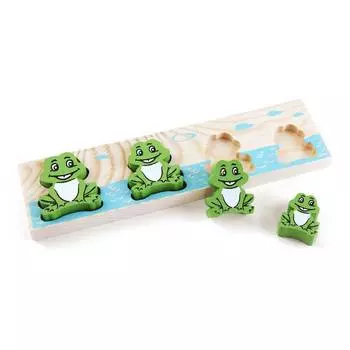 ТОМИК Рамка-вкладыш "Лягушка больше - меньше"