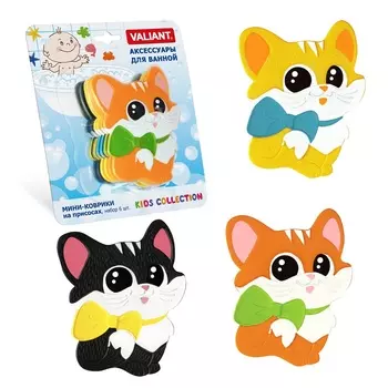 VALIANT Набор для ванной мини-коврики котенок с бантиком K6-3889