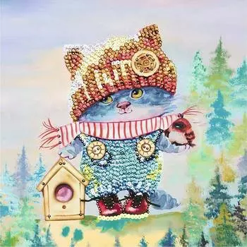 ВОЛШЕБНАЯ МАСТЕРСКАЯ Мозаика из пайеток "Озорной котенок" МХ-26