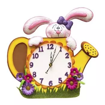 ВОЛШЕБНАЯ МАСТЕРСКАЯ Набор для творчества Часы "Зайка в лейке"