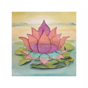 ВОЛШЕБНАЯ МАСТЕРСКАЯ Набор для творчества в технике String art "Лотос" ST-06