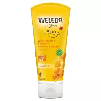 Weleda Детский шампунь-гель с календулой для волос и тела, 200 мл