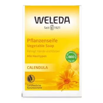 Weleda Растительное мыло с календулой и лекарственными травами, 100 г