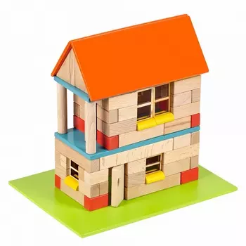 WOOD BLOCKS Конструктор деревянный с магнитами 4 в 1, 90 деталей