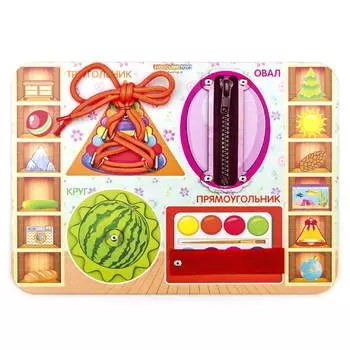 WoodlandToys Бизиборд "Геометрические формы"