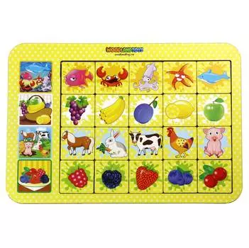 WoodlandToys Обучающий набор Досочки "Ассоциации", 093101