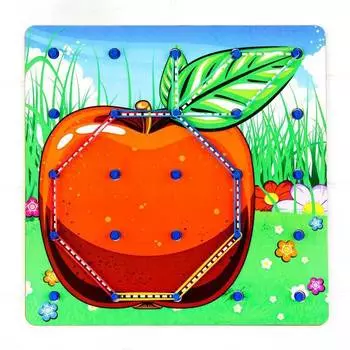 WoodlandToys Геоборд «Еда» Яблоко, 121208/1w