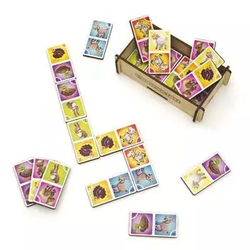 WoodlandToys Игра Домино "Домашние животные"