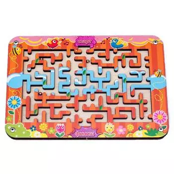 WoodlandToys Лабиринт с шариками малый, 018103