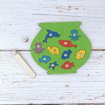 WoodlandToys Магнитная рыбалка Аквариум, 062101