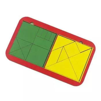 WoodlandToys Набор головоломок Монгольская игра и танграм, 083302