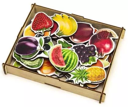 WoodlandToys Обучающий набор "Овощи, фрукты, ягоды" 111401