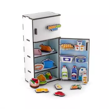 WoodlandToys Сортер Холодильник, цвет серый