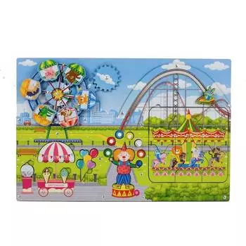 WoodlandToys Бизиборд "Парк аттракционов"
