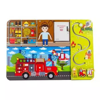 WoodlandToys Бизиборд "Пожарная служба"