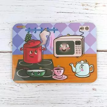WoodlandToys Деревянный вкладыш Кухня, 011704