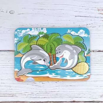 WoodlandToys Деревянный вкладыш "Дельфины"