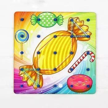 WoodlandToys Геоборд «Еда» Конфетка, 121208/2w