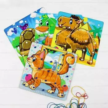 WoodlandToys Геоборд "Животные и птицы"