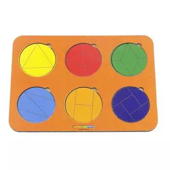 WoodlandToys Игры Никитина"Сложи круг", 6 кругов, 2-й уровень, 061204