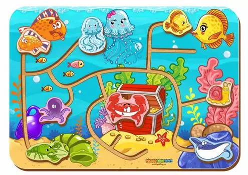 WoodlandToys Лабиринт-пара "Рыбки", 114109