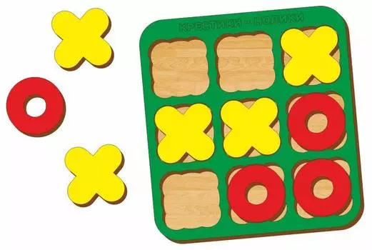 WoodlandToys Логическая игра "Крестики-нолики" 066101