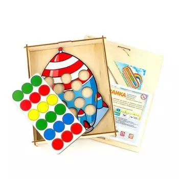 WoodlandToys Мозаика Ракета, 067113