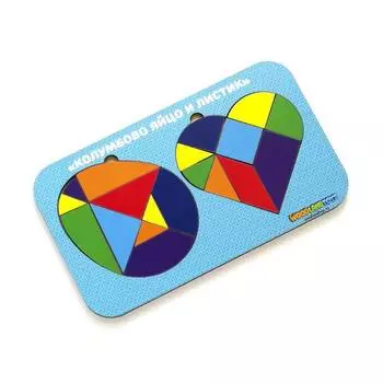 WoodLandToys Набор головоломок 2.0 "Колумбово яйцо и листик"