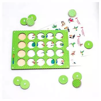 WoodlandToys Обучающий планшет "Мемори. Птицы"