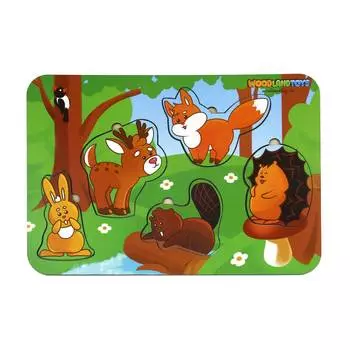 WoodlandToys Рамка-вкладыш Лесные животные 011504