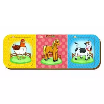 WoodlandToys Рамка-вкладыш "Кто где живет?"