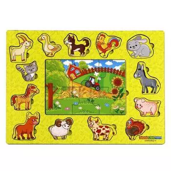 WoodlandToys Рамка-вкладыш "На ферме"