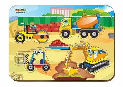 WoodlandToys Рамка-вкладыш Спецтехника, 011406