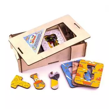 WoodlandToys Развивающая игра "Доски Сегена" Инструменты, 18 деталей