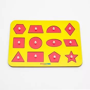 WoodlandToys Вкладыши Монтессори «Геометрические формы. Цвет"