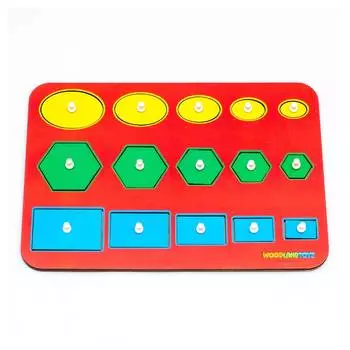 WoodlandToys Вкладыши Монтессори "Больше-меньше"