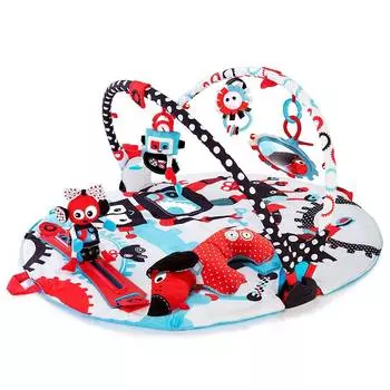 Yookidoo Интерактивный развивающий коврик "Страна роботов", круглый с дугами