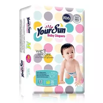 YourSun Подгузники M (5-10 кг), 60 шт.