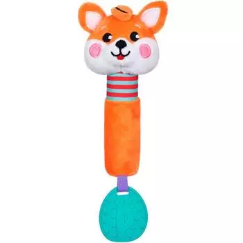 Жирафики Пищалка с силиконовым прорезывателем "Лисенок"