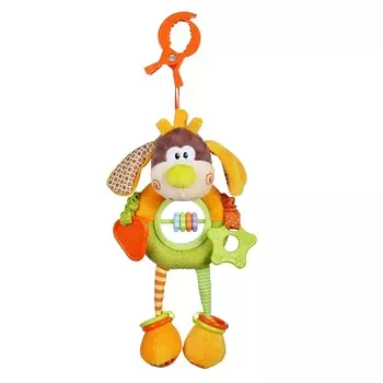 Жирафики Подвеска большая с прорезывателями и погремушками "Пёсик Том"