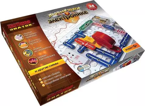 ЗНАТОК "Первые шаги в электронике C | 34С-Znat"- конструктор 34 схемы