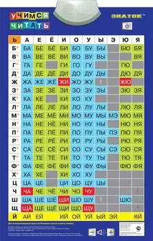 ЗНАТОК "Учимся читать | PL-05-LR, 70035" - электронный звуковой плакат