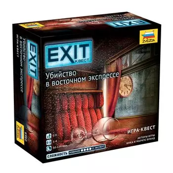 ZVEZDA Настольная игра "Exit Квест. Убийство в восточном экспрессе"