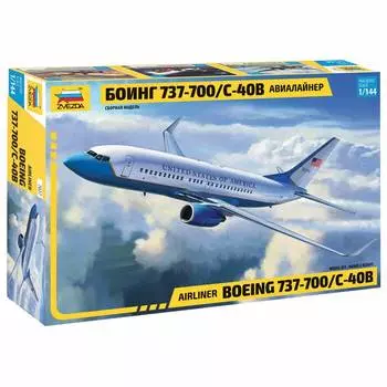 ZVEZDA Сборная модель Пассажирский авиалайнер Боинг 737-700 С-40B
